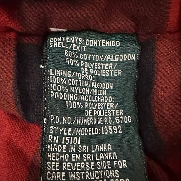 Eagles Ridge Outfitters Mens  Flannel Lined Vest -(Fishing / Hunting) size 1X - Picture 5 of 7